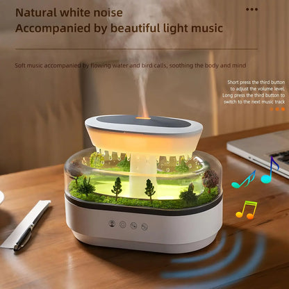 Humificador con aroma ambiental + efecto lluvia y naturaleza