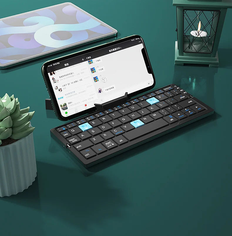 Mini teclado inalámbrico Bluetooth plegable